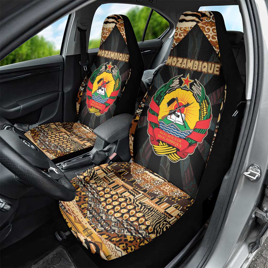 Mozambique Car Seat Cover Black Brown Tribal Design - African Pride