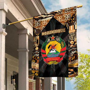 Mozambique Garden Flag Black Brown Tribal Design - African Pride