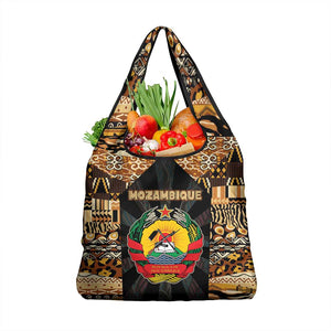 Mozambique Grocery Bag Black Brown Tribal Design - African Pride