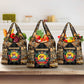 Mozambique Grocery Bag Black Brown Tribal Design - African Pride