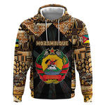Mozambique Hoodie Black Brown Tribal Design - African Pride