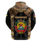Mozambique Hoodie Black Brown Tribal Design - African Pride
