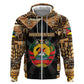 Mozambique Hoodie Black Brown Tribal Design - African Pride