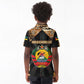 Mozambique Kid Polo Shirt Black Brown Tribal Design - African Pride