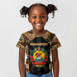 Mozambique Kid T shirt Black Brown Tribal Design - African Pride