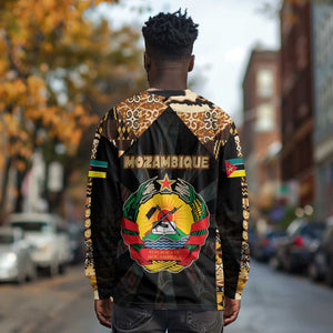 Mozambique Long Sleeve Shirt Black Brown Tribal Design - African Pride