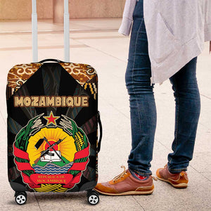 Mozambique Luggage Cover Black Brown Tribal Design - African Pride