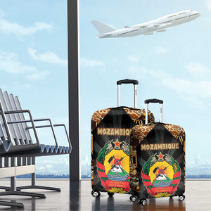 Mozambique Luggage Cover Black Brown Tribal Design - African Pride