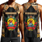 Mozambique Men Tank Top Black Brown Tribal Design - African Pride