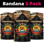 Mozambique Neck Gaiter Black Brown Tribal Design - African Pride