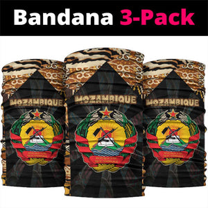 Mozambique Neck Gaiter Black Brown Tribal Design - African Pride