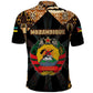 Mozambique Polo Shirt Black Brown Tribal Design - African Pride