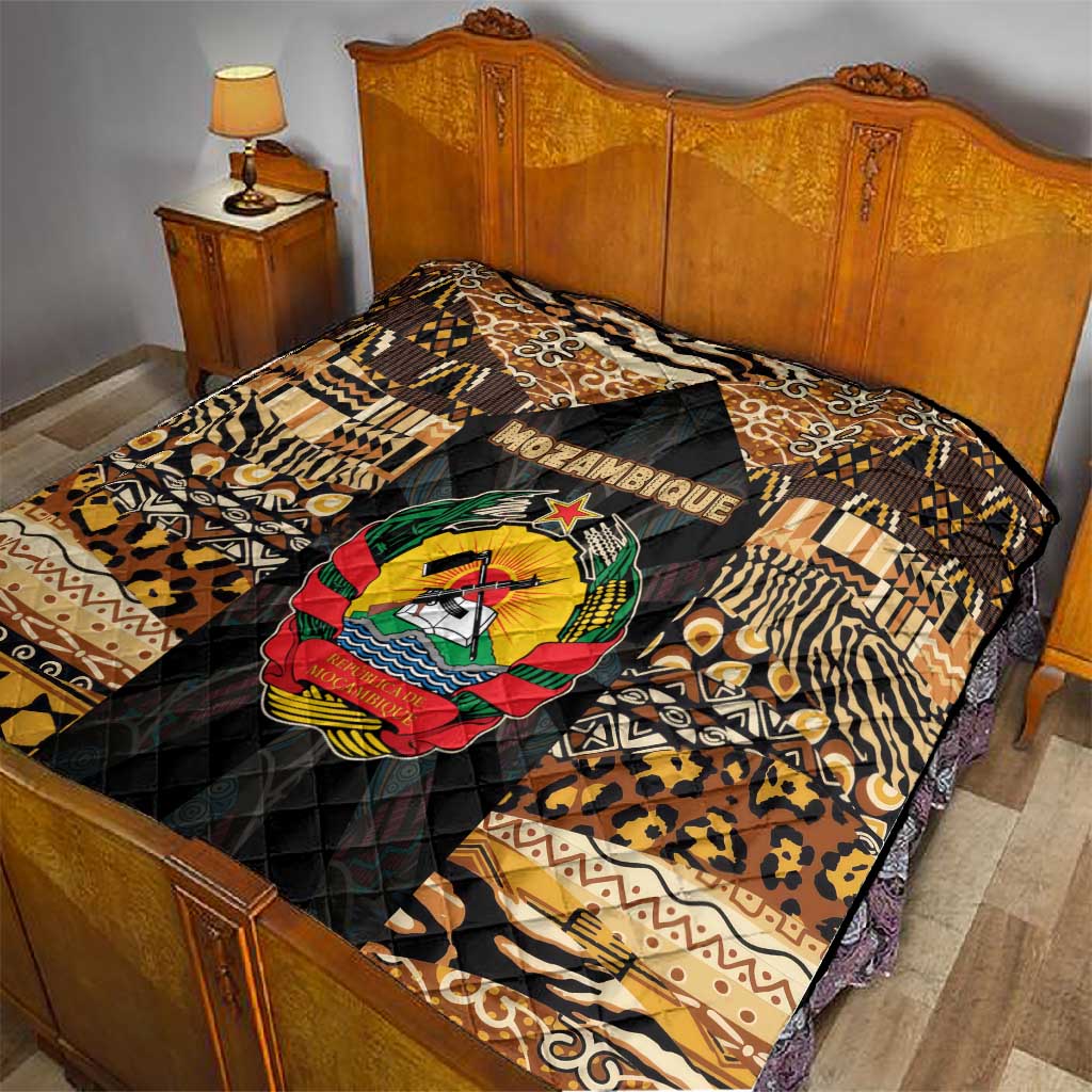 Mozambique Quilt Black Brown Tribal Design - African Pride