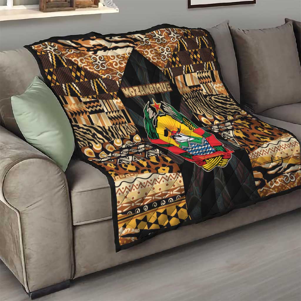 Mozambique Quilt Black Brown Tribal Design - African Pride