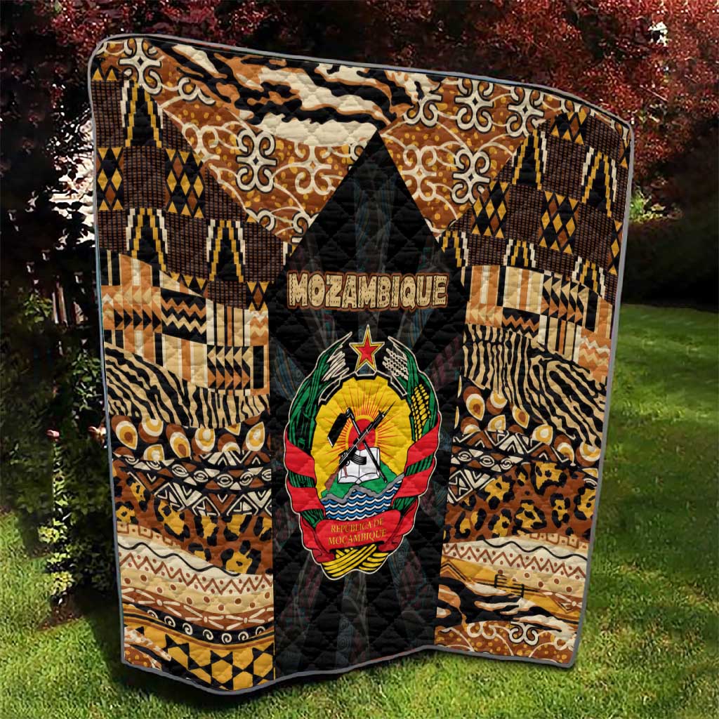 Mozambique Quilt Black Brown Tribal Design - African Pride