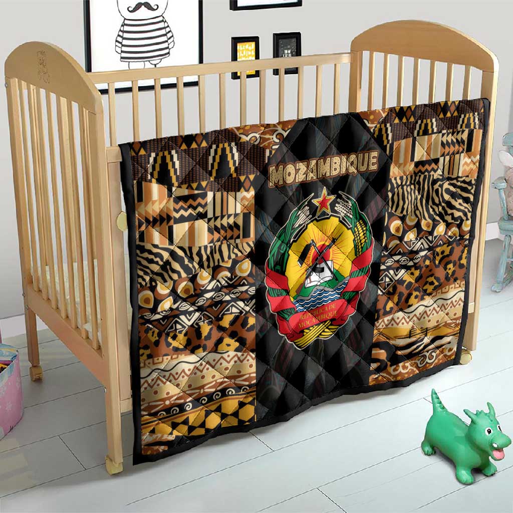 Mozambique Quilt Black Brown Tribal Design - African Pride