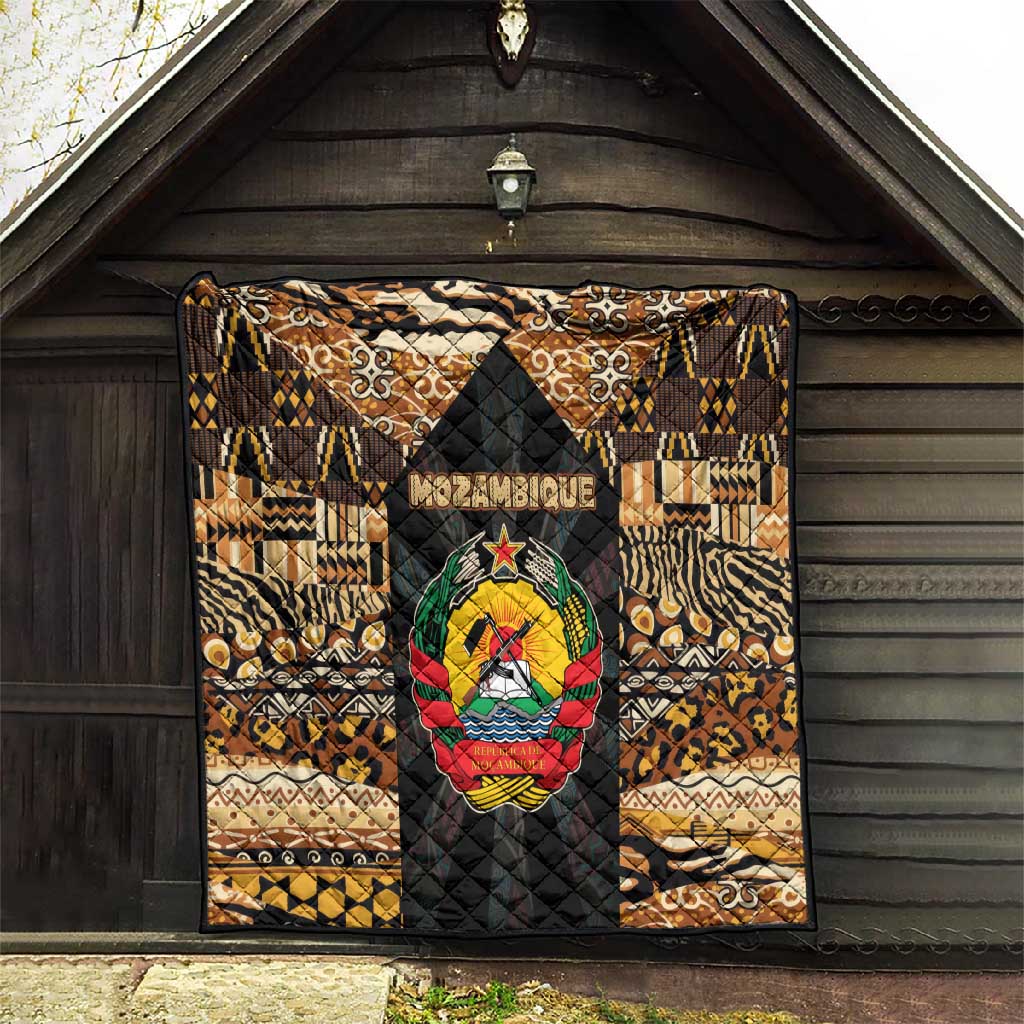 Mozambique Quilt Black Brown Tribal Design - African Pride