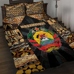 Mozambique Quilt Bed Set Black Brown Tribal Design - African Pride