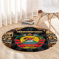 Mozambique Round Carpet Black Brown Tribal Design - African Pride