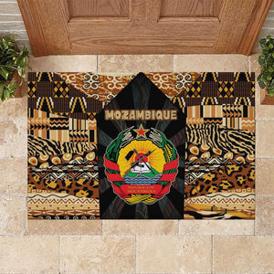 Mozambique Rubber Doormat Black Brown Tribal Design - African Pride