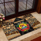 Mozambique Rubber Doormat Black Brown Tribal Design - African Pride