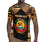 Mozambique Rugby Jersey Black Brown Tribal Design - African Pride