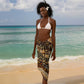 Mozambique Sarong Black Brown Tribal Design - African Pride