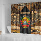 Mozambique Shower Curtain Black Brown Tribal Design - African Pride