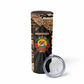 Mozambique Skinny Tumbler Black Brown Tribal Design - African Pride