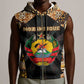 Mozambique Sleeveless Zip Hoodie Black Brown Tribal Design - African Pride