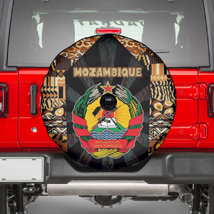 Mozambique Spare Tire Cover Black Brown Tribal Design - African Pride