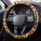 Mozambique Steering Wheel Cover Black Brown Tribal Design - African Pride