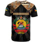 Mozambique T shirt Black Brown Tribal Design - African Pride