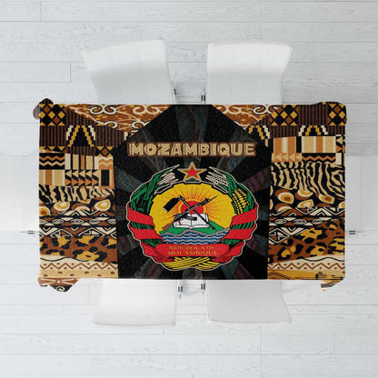 Mozambique Tablecloth Black Brown Tribal Design - African Pride
