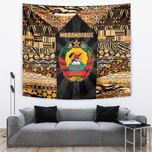Mozambique Tapestry Black Brown Tribal Design - African Pride