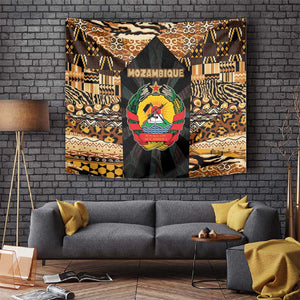 Mozambique Tapestry Black Brown Tribal Design - African Pride