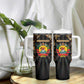 Mozambique Tumbler With Handle Black Brown Tribal Design - African Pride