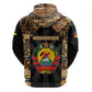 Mozambique Zip Hoodie Black Brown Tribal Design - African Pride