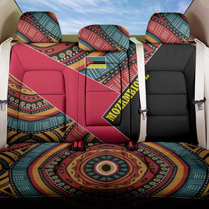 Mozambique Back Car Seat Cover Red Black Geometric Design and Tribal Pattern - African Pride