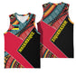 Mozambique Basketball Jersey Red Black Geometric Design and Tribal Pattern - African Pride