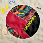 Mozambique Beach Blanket Red Black Geometric Design and Tribal Pattern - African Pride