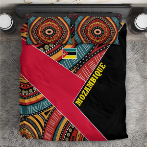 Mozambique Bedding Set Red Black Geometric Design and Tribal Pattern - African Pride