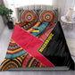 Mozambique Bedding Set Red Black Geometric Design and Tribal Pattern - African Pride