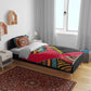 Mozambique Bedding Set Red Black Geometric Design and Tribal Pattern - African Pride