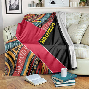 Mozambique Blanket Red Black Geometric Design and Tribal Pattern - African Pride