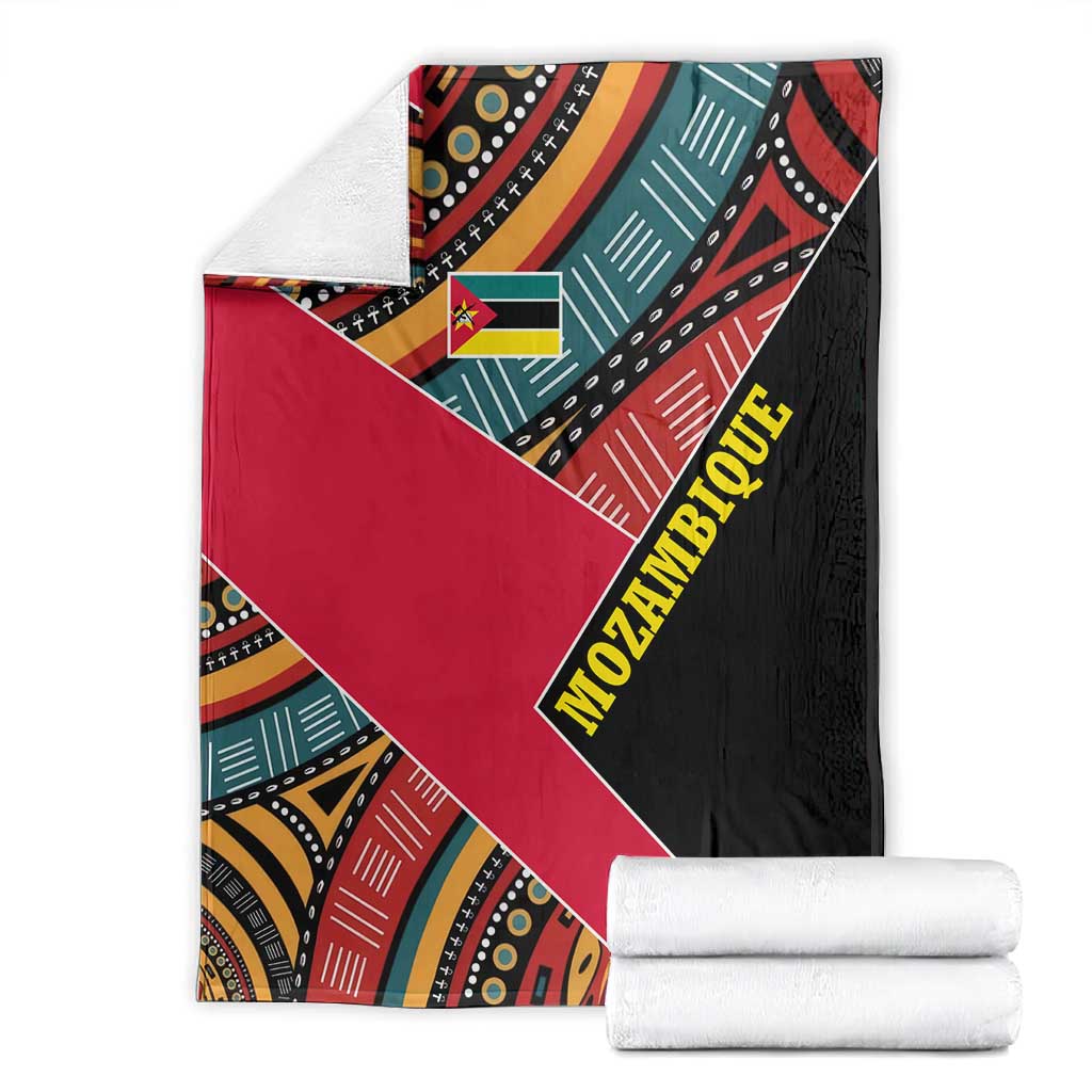 Mozambique Blanket Red Black Geometric Design and Tribal Pattern - African Pride