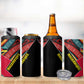 Mozambique 4 in 1 Can Cooler Tumbler Red Black Geometric Design and Tribal Pattern - African Pride