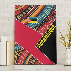 Mozambique Canvas Wall Art Red Black Geometric Design and Tribal Pattern - African Pride