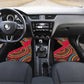 Mozambique Car Mats Red Black Geometric Design and Tribal Pattern - African Pride