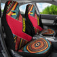 Mozambique Car Seat Cover Red Black Geometric Design and Tribal Pattern - African Pride